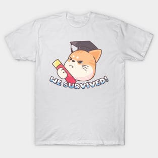 Graduation Cat (We Survived) T-Shirt